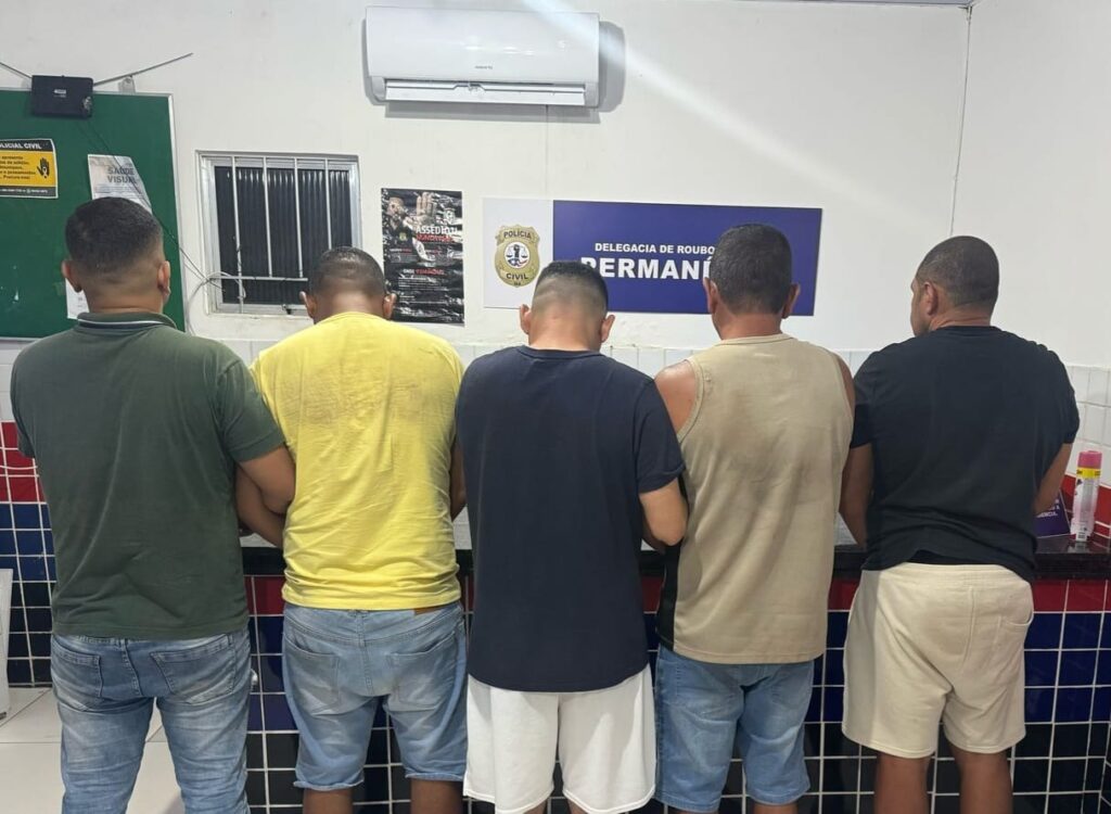 Veja! Polícia prende 5 suspeitos de saidinhas bancárias, na capital maranhense
