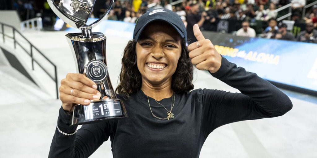 Maranhense Rayssa Leal vence etapa de Miami do Street League Skateboarding