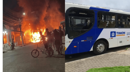 Ônibus é consumido pelo fogo em Timon e levanta alerta sobre transporte público