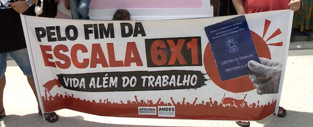 Manifestação em São Luís pressiona Senado por redução da jornada 6×1