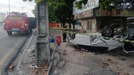 Capotagem em avenida de São Luís deixa seis jovens feridos, dois em estado grave