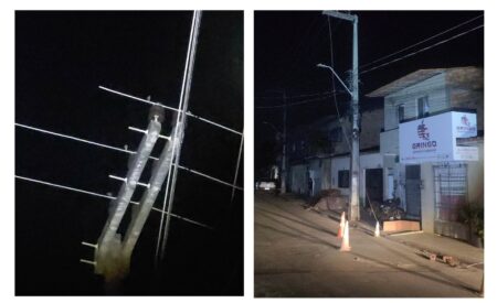 Equatorial Maranhão alerta: linha de pipa parte cabo da rede elétrica e causa risco de acidente com a população, no bairro Anjo da Guarda, em São Luís