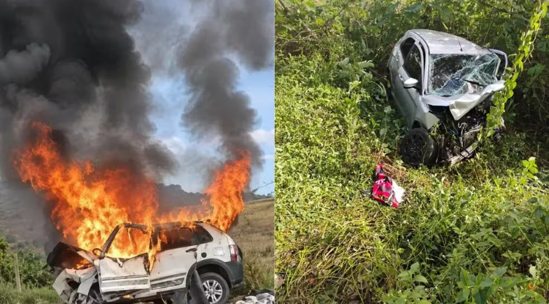 Colisão frontal na BR-226 deixa três mortos em Presidente Dutra