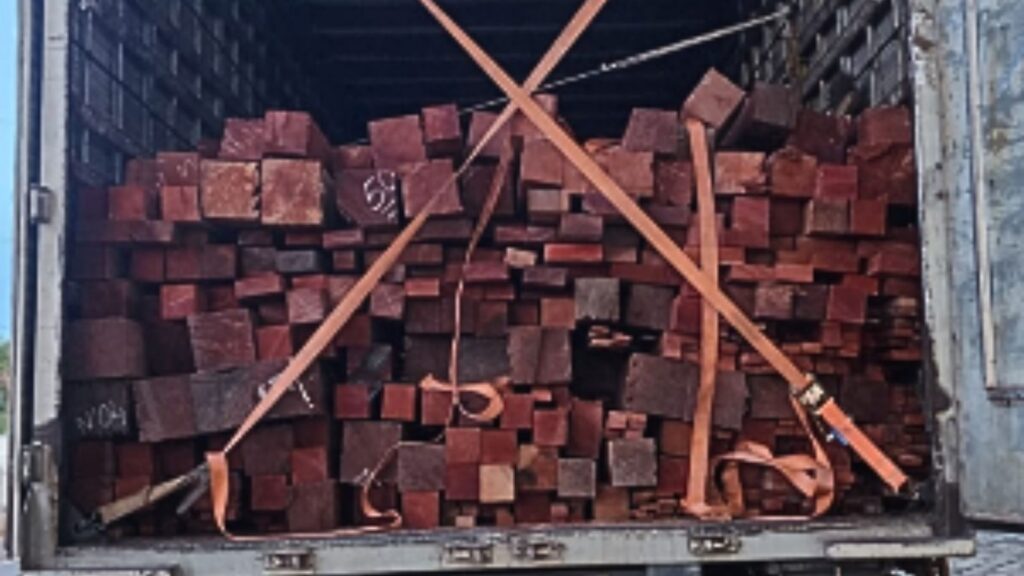 Fiscalização na BR-230 apreende carga excedente de madeira nativa em Balsas