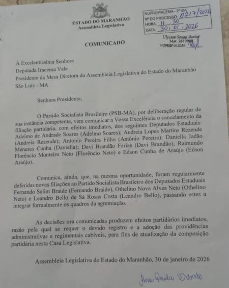 PSB no Maranhão corta seis deputados e recebe três em realinhamento radical