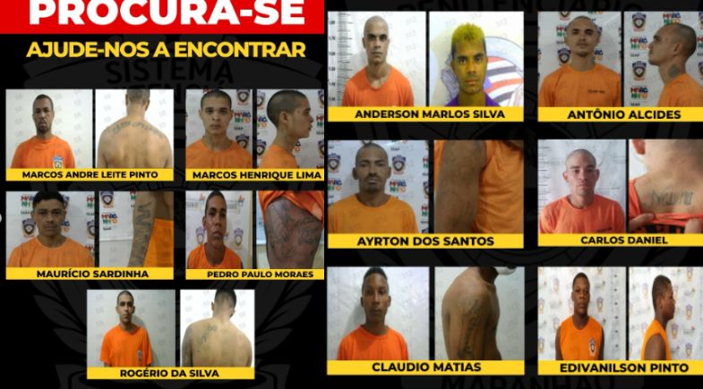 Polícia Penal do Maranhão divulga lista de 19 foragidos após saída temporária