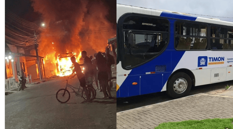 Ônibus é consumido pelo fogo em Timon e levanta alerta sobre transporte público
