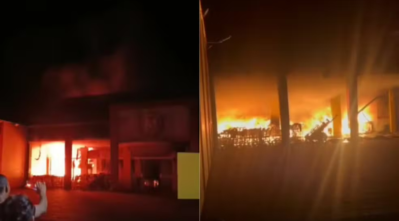 Incêndio de grandes proporções destrói supermercado em Mirador (MA)